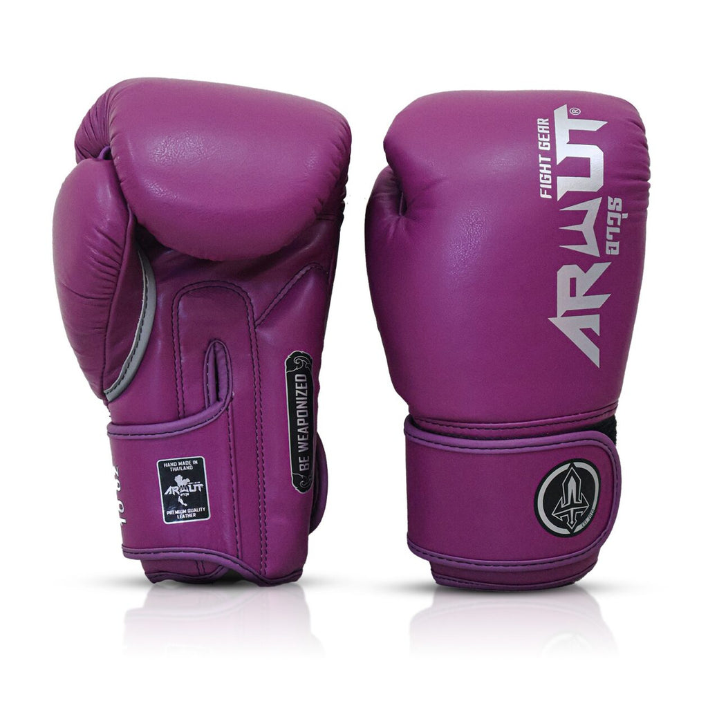 Arwut BG5 bokshandschoenen The Ascent, kleur Paars, voor- en achterkant
