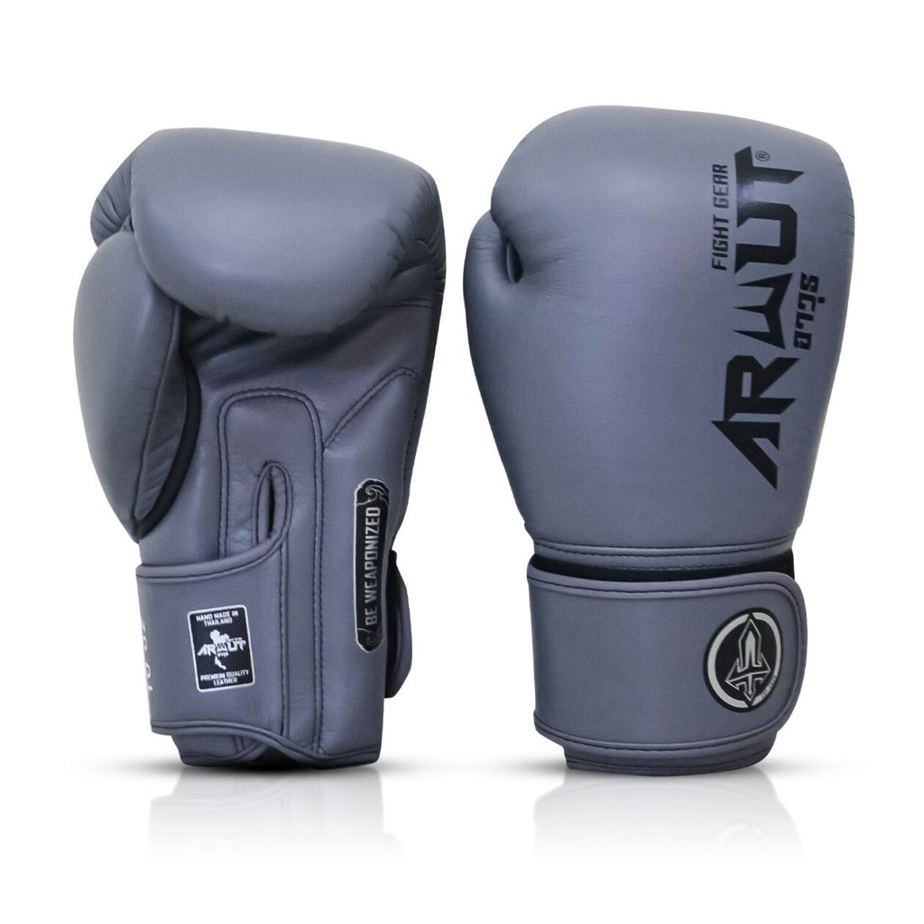 Arwut BG5 bokshandschoenen The Ascent, kleur Grijs, voor- en achterkant