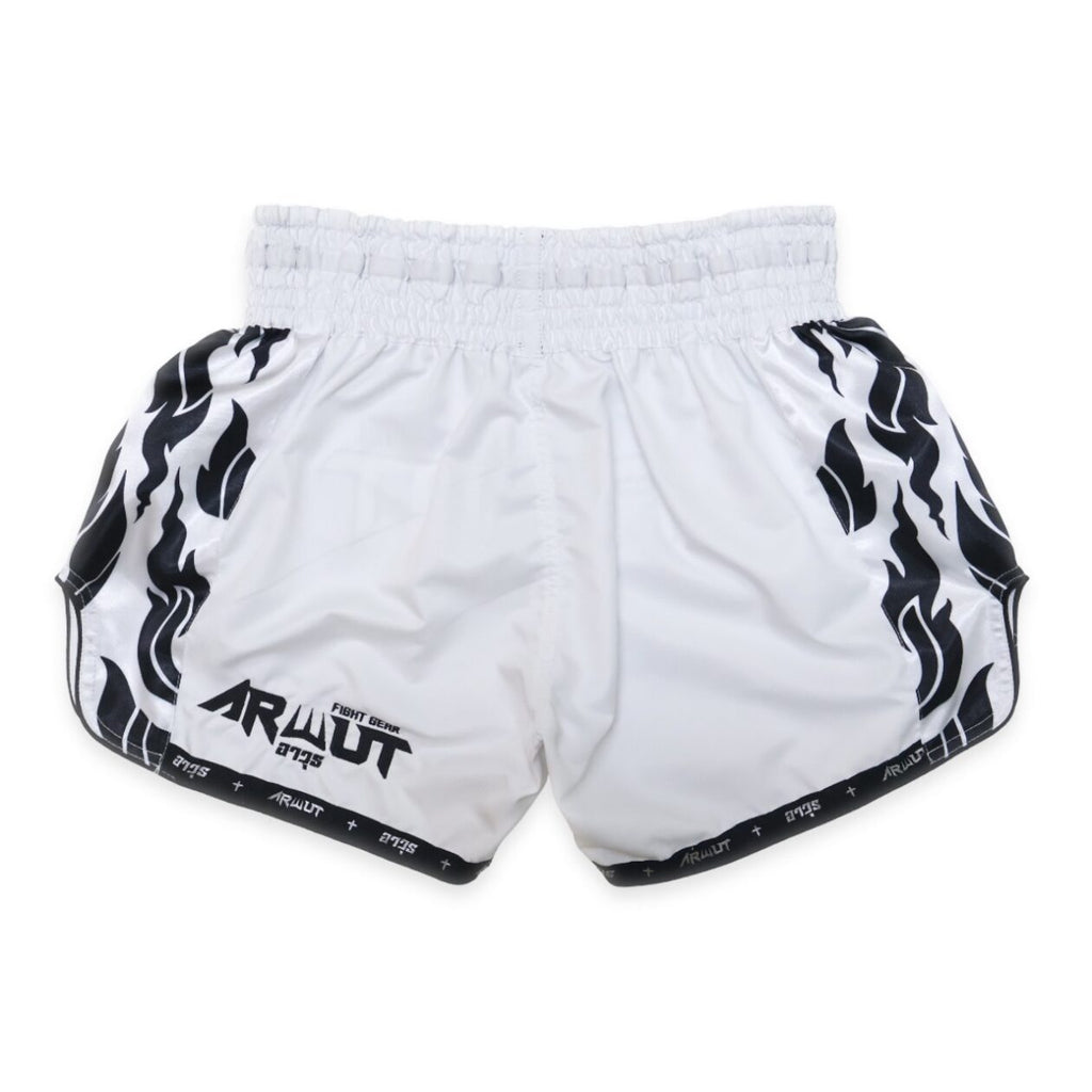 Arwut BS3 boxing shorts The Ascent, kleur Wit, achterkant
