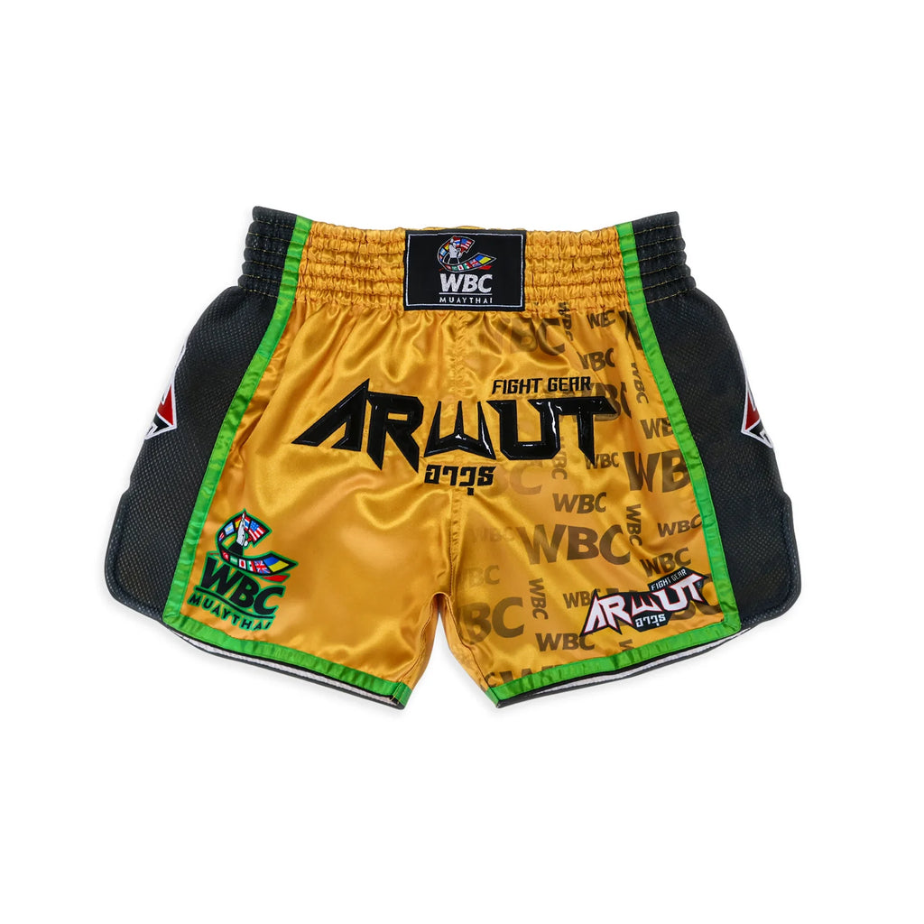 Arwut x WBC BS2 boxing shorts, kleur Goud/Zwart