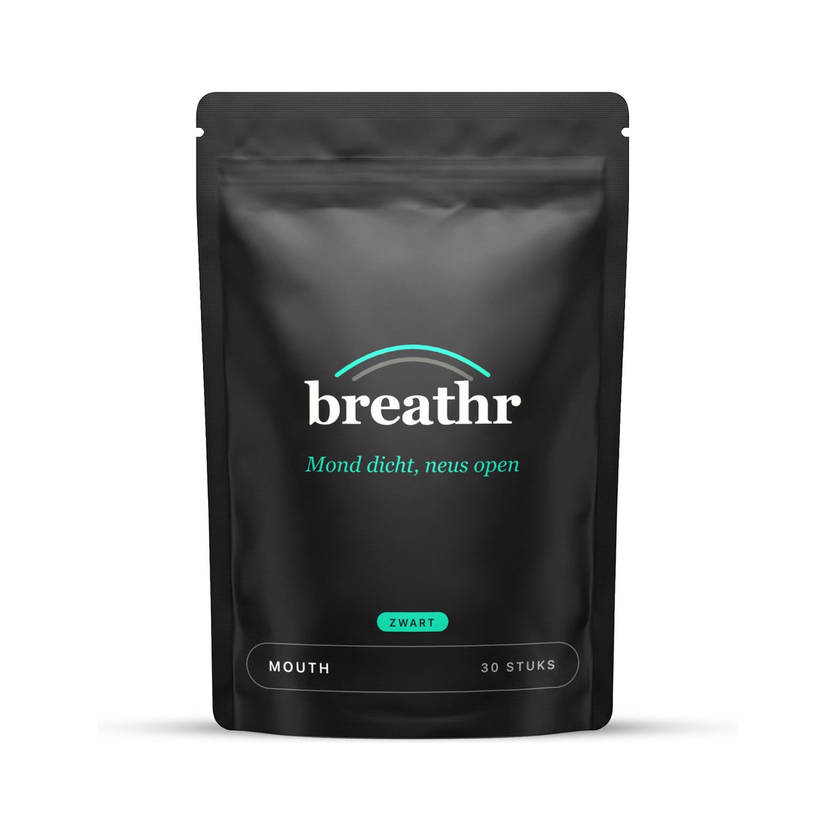 Breathr mondtape zwart, zakje met 30 stuks