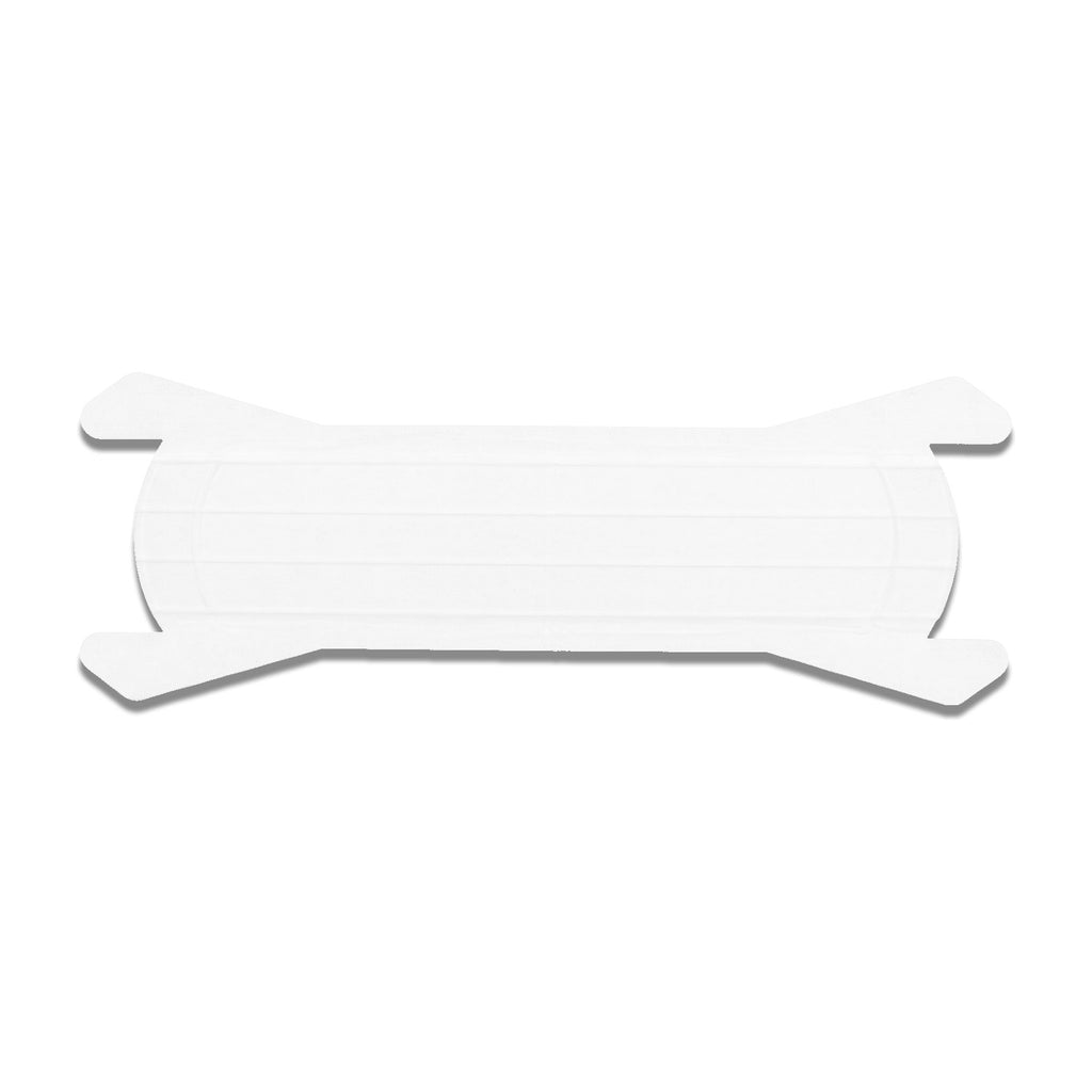 Transparante sport neusstrip met drie verstevigende strips, voorkant