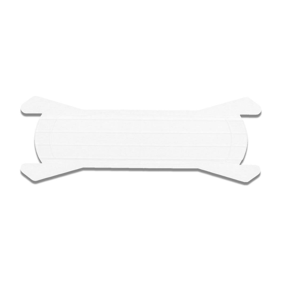 Transparante sport neusstrip met drie verstevigende strips, voorkant