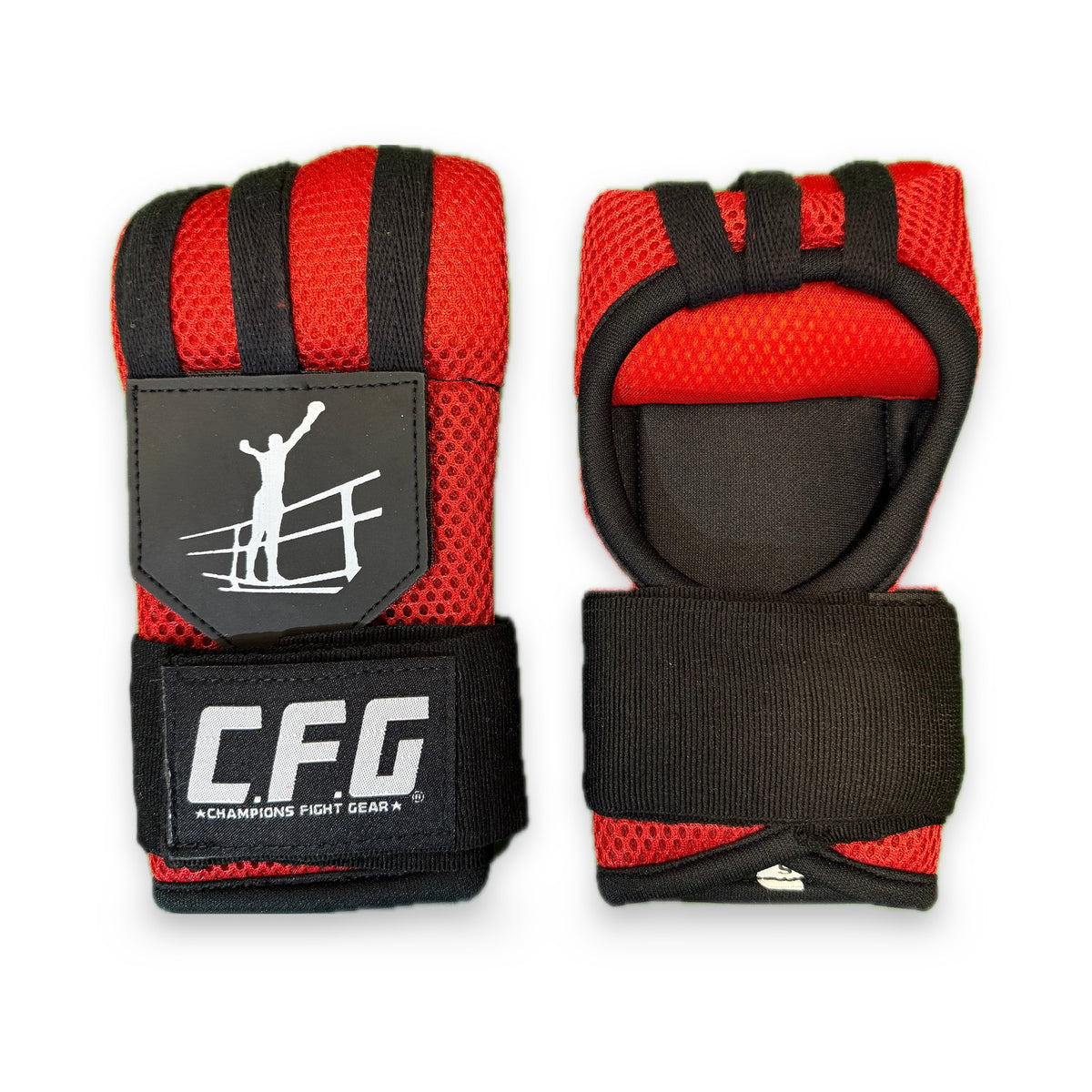 CFG binnenhandschoenen, kleur Rood, bovenkant