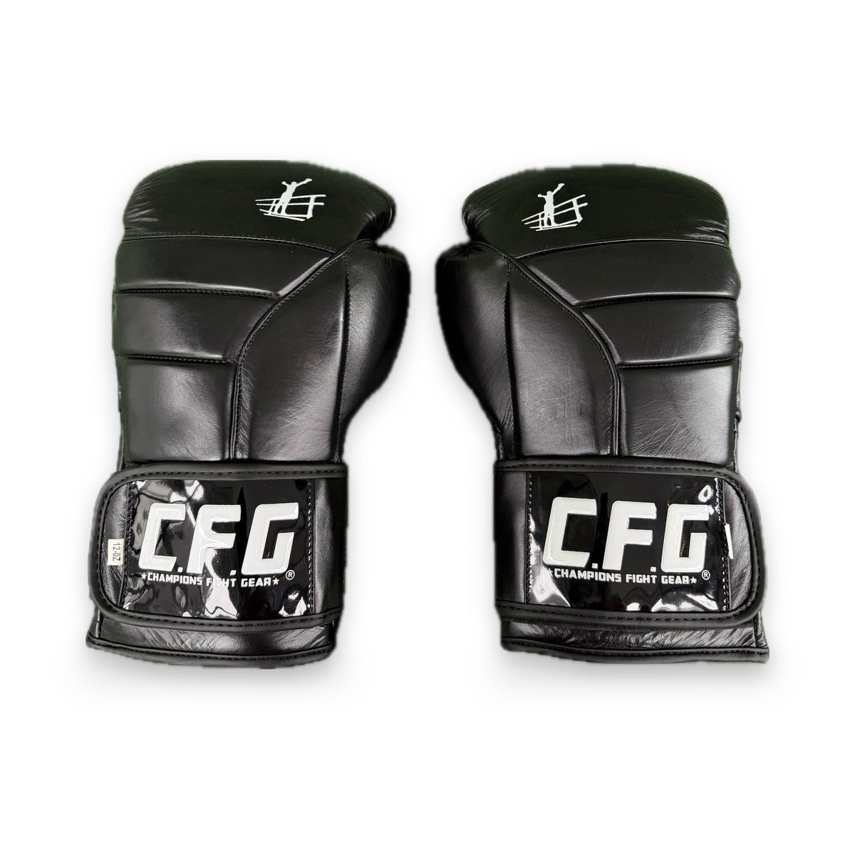 CFG Muay Thai bokshandschoenen, kleur Zwart, voorkant