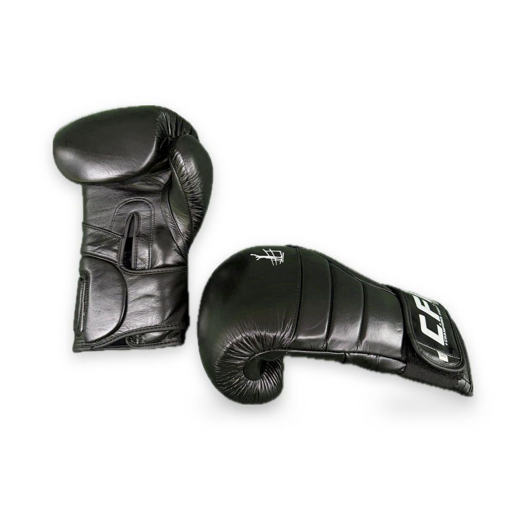 CFG Muay Thai bokshandschoenen, kleur Zwart, zijaanzicht