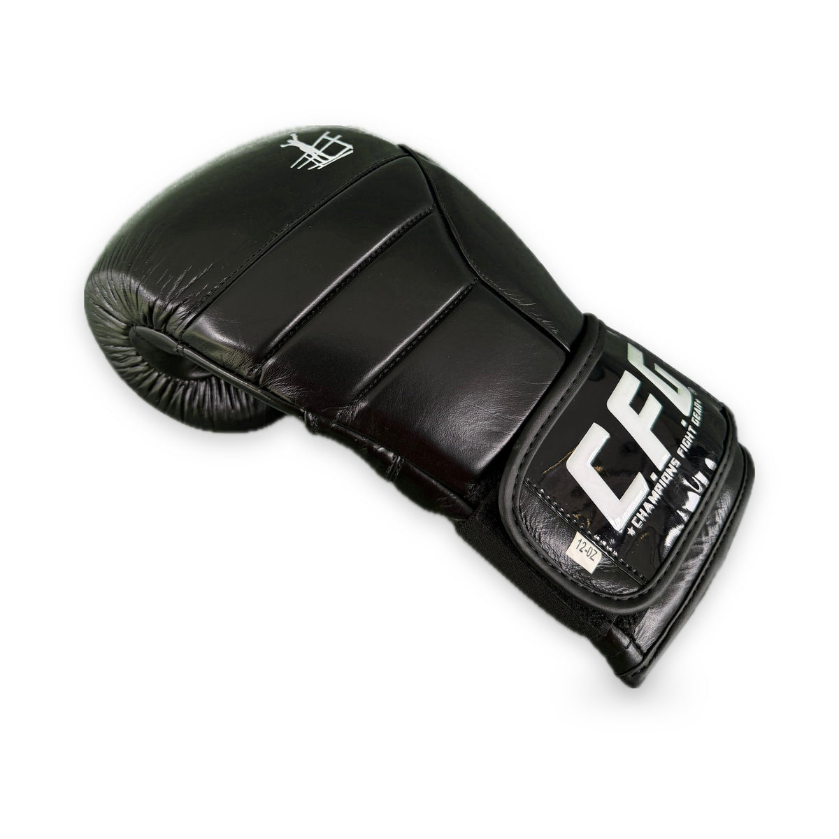 CFG Muay Thai bokshandschoenen, kleur Zwart, schuin aanzicht