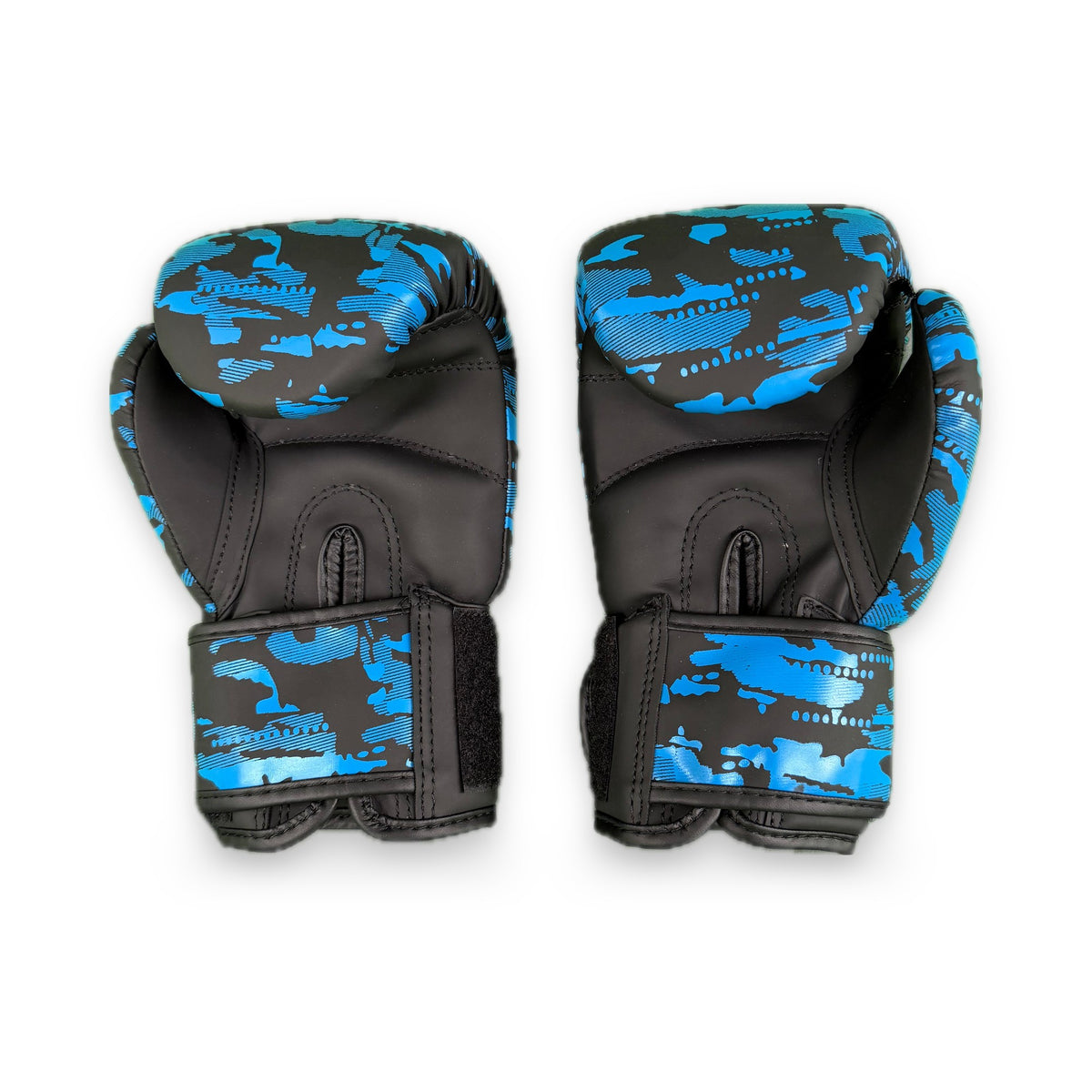 CFG Muay Thai bokshandschoenen kids, kleur Camouflage blauw, binnenkant