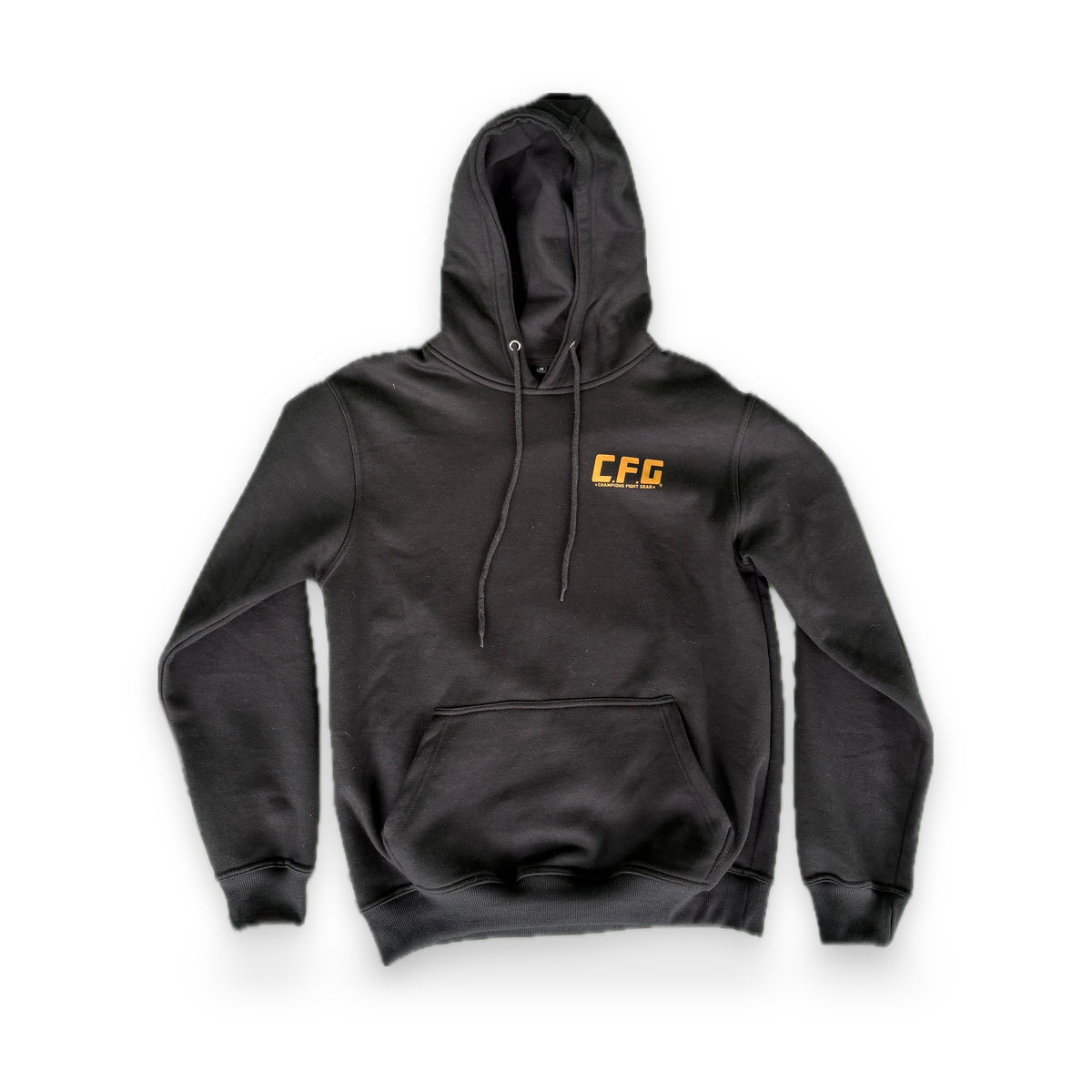 CFG warming-up hoodie, kleur Zwart/Goud, voorkant