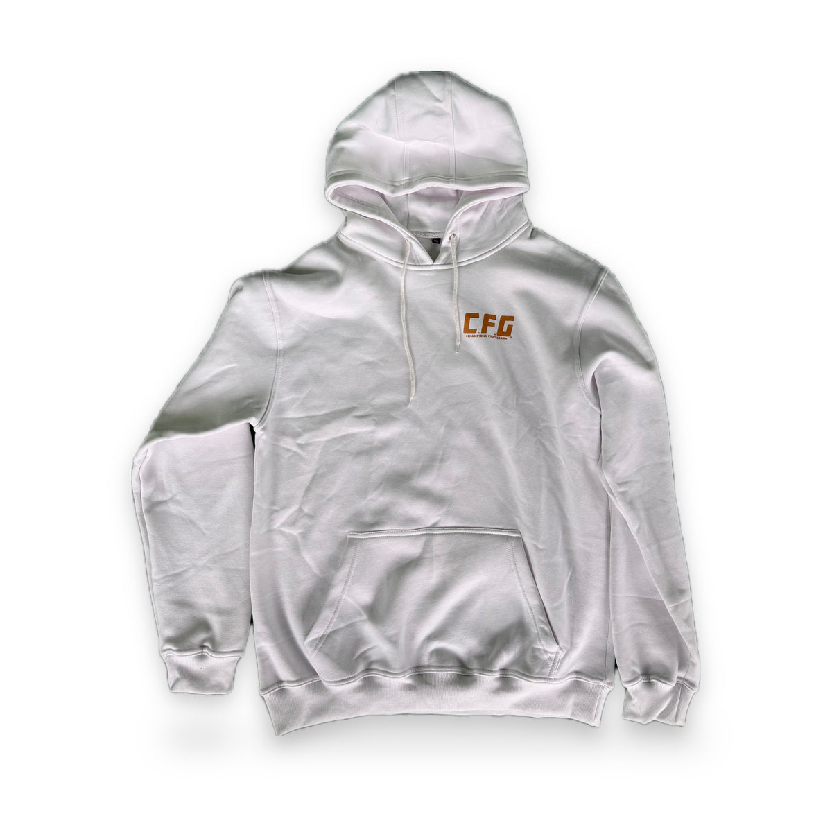 CFG warming-up hoodie, kleur Wit/Goud, voorkant